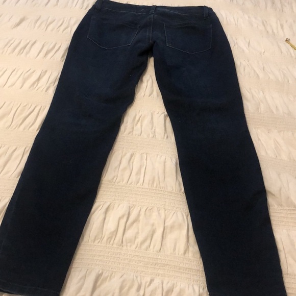 Fire Los Angeles Dark Wash Low Rise Distressed Skinny Jeans Size 5 - Picture 10 of 12